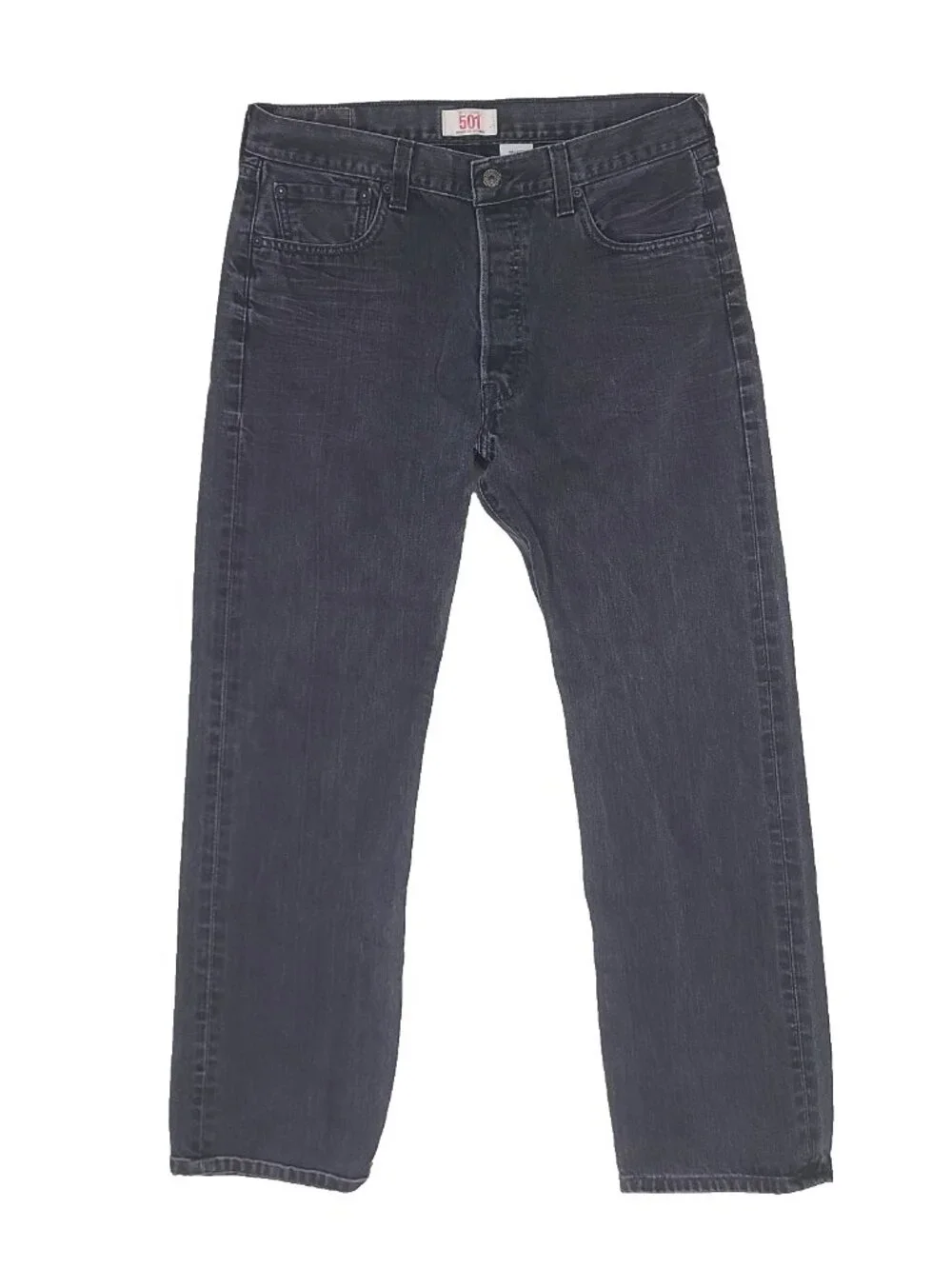 Levis 501 Black 00s Jeans Mens 36x32 Classic Straight Button Fly Y2K Mexico